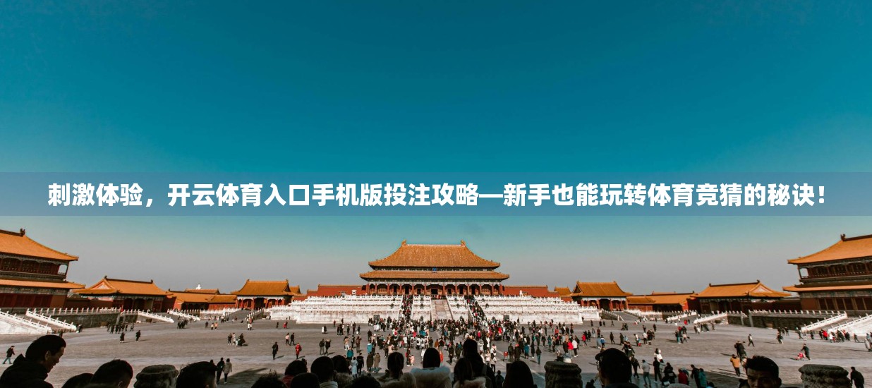 刺激体验，开云体育入口手机版投注攻略—新手也能玩转体育竞猜的秘诀！