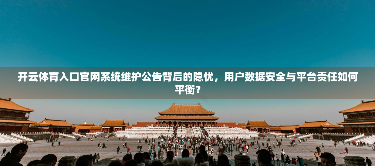 开云体育入口官网系统维护公告背后的隐忧，用户数据安全与平台责任如何平衡？