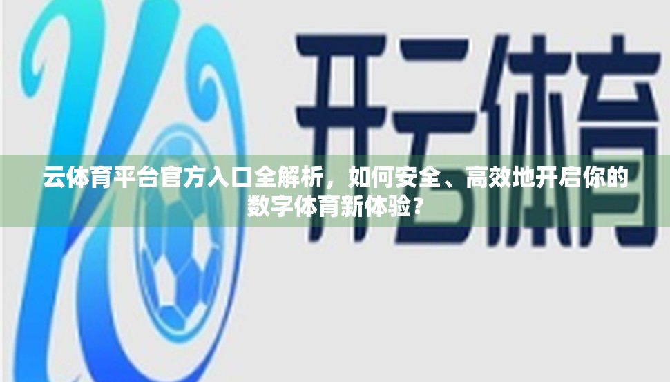 云体育平台官方入口全解析，如何安全、高效地开启你的数字体育新体验？