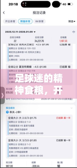 足球迷的精神食粮，开云体育首页专业足球分析为何越来越受欢迎？